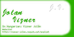 jolan vizner business card